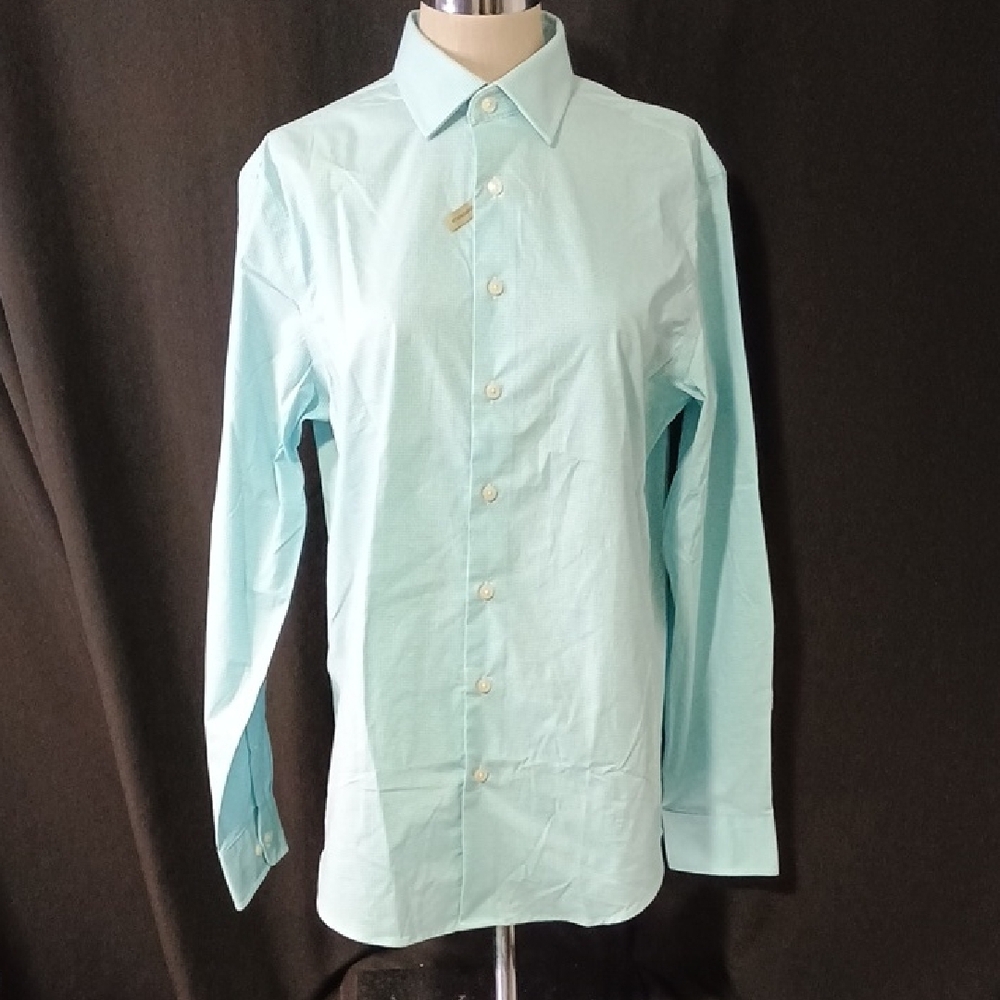 Men's Aqua Long Sleeve Shirt